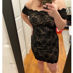 Strapless Lace Dress